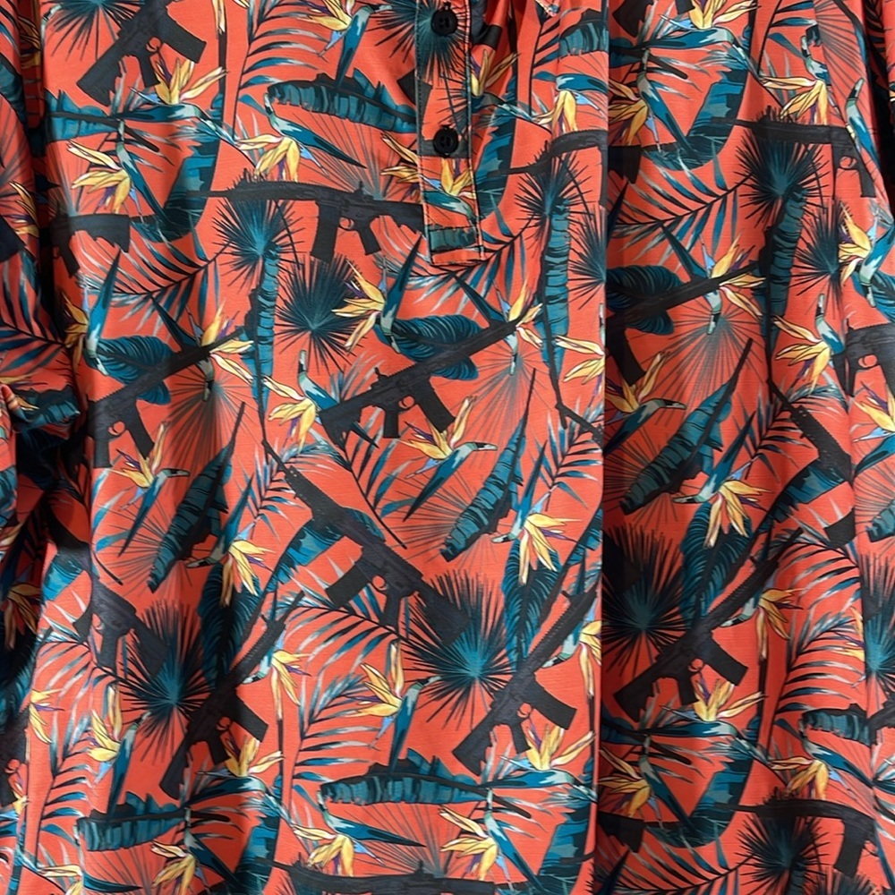 GRUNT STYLE RANGE PARADISE PATRIOTIC MEN’S POLO SHIRT SIZE 3XL - Picture 7 of 16